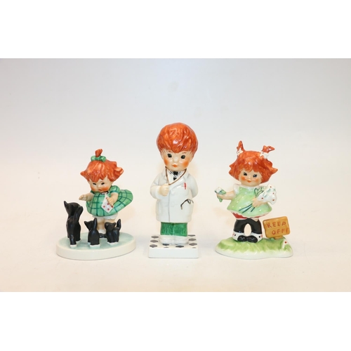 100N - Three Goebel redhead models.