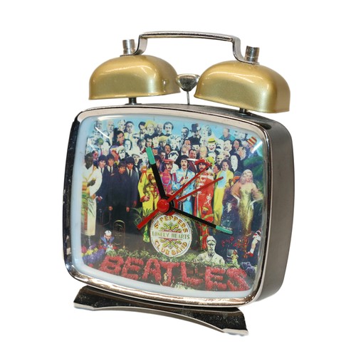 26 - Beatles Sgt Pepper's Lonely Hearts Club Band alarm clock, 12cm.