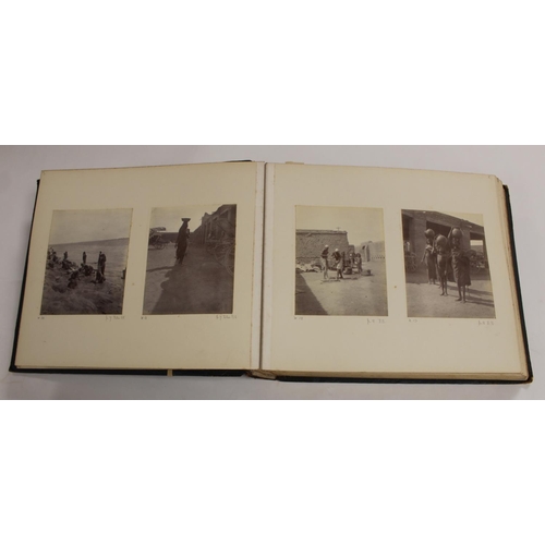 3 - Photographs. Including Egypt.  Rubbed half morocco oblong album cont. approx. 100 photographs, mainl... 