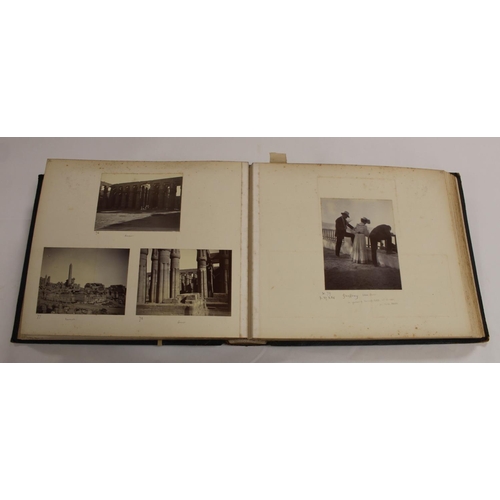 3 - Photographs. Including Egypt.  Rubbed half morocco oblong album cont. approx. 100 photographs, mainl... 