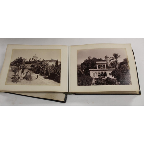 34 - Photographs. India. Oblong folio album, poor bdgs, brds. det. but present cont. approx. 75 plate siz... 