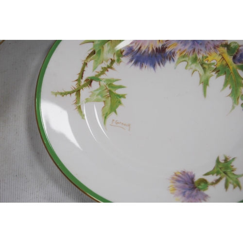 236 - Part Royal Doulton 'Glamis Thistle' pattern dinner set, signed P Curnock, to include dinner plates, ... 