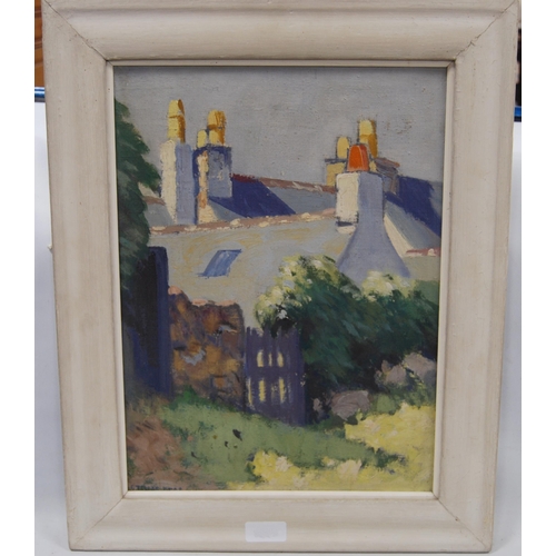 305 - George Telfer Bear (Scottish, 1876 - 1973)KirkcudbrightSigned, oil on canvas, 38cm x 28cm, with a re... 