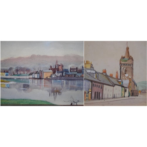 306 - William Miles Johnston (Scottish, 1893 - 1974)KirkcudbrightSigned, watercolour, 12.5cm x 16.5cm, and... 