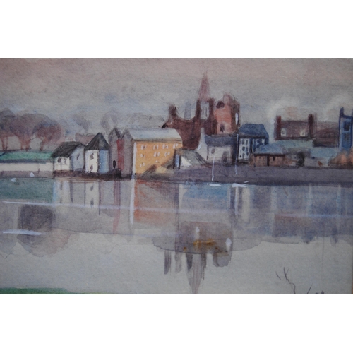 306 - William Miles Johnston (Scottish, 1893 - 1974)KirkcudbrightSigned, watercolour, 12.5cm x 16.5cm, and... 