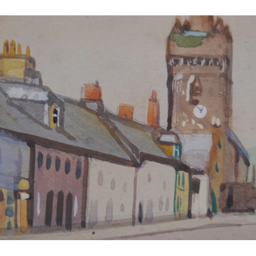 306 - William Miles Johnston (Scottish, 1893 - 1974)KirkcudbrightSigned, watercolour, 12.5cm x 16.5cm, and... 