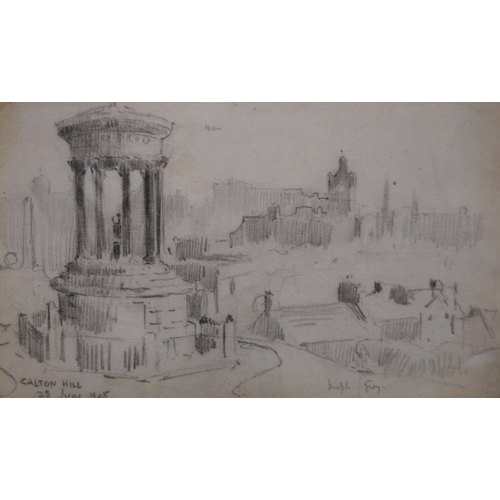 307 - James Paterson RSW RSA RWS (Scottish, 1854 - 1932)Calton Hill, EdinburghTitled and dated 23rd June 1... 