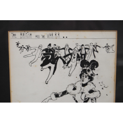 312 - Annie French (Scottish, 1872 - 1965)The British and the War-r-rSigned and dated 1900, pen and ink, 1... 