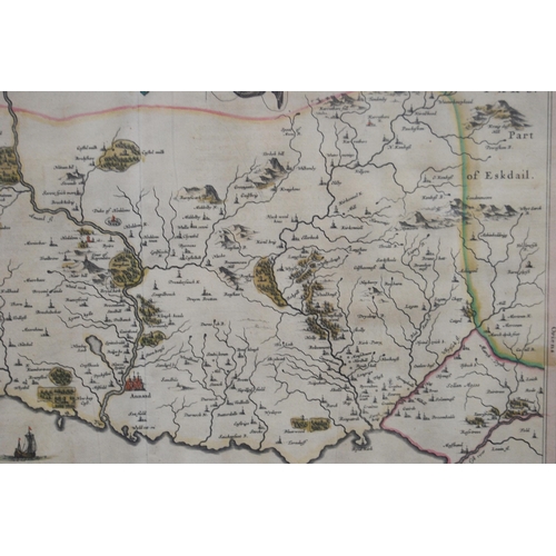 177 - After Johan Blaeu, Timothy Pont'The Stewartrie of Annandale'Hand-coloured map, 41.5cm x 50cm.... 