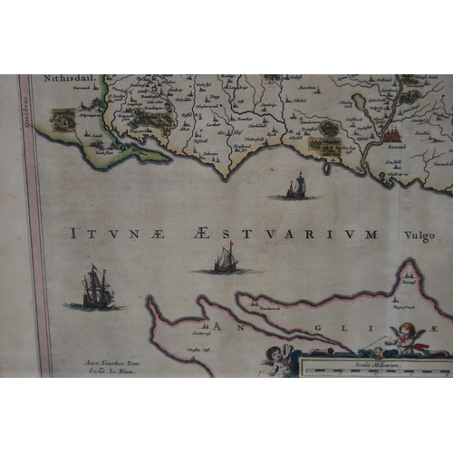 177 - After Johan Blaeu, Timothy Pont'The Stewartrie of Annandale'Hand-coloured map, 41.5cm x 50cm.... 