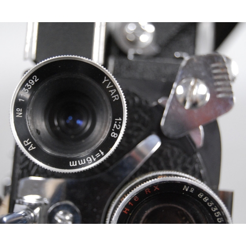 182 - Bolex H16 Reflex cine camera, made in Switzerland, a Berthiot of Paris Pan-Cinor lens and accessorie... 