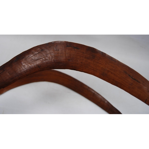 183 - Near-pair of Aboriginal boomerangs, c. early to mid 20th century, 49cm long, 5.5cm and 6cm deep.&nbs... 