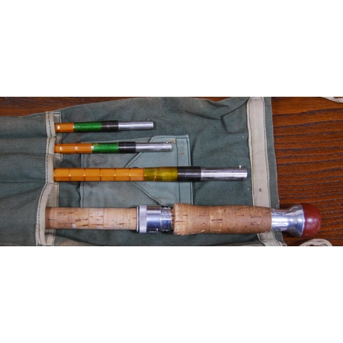 185 - Fishing interest: Five Hardy of Alnwick fishing rods to include a 13½ft Spey rod, c. 1960, a 13ft Pa... 