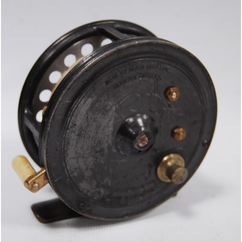 188 - Fishing interest: Hardy Bros 'The Silex Major' reel, nos. 2206 21131 and 4163, with ivorine handle.... 