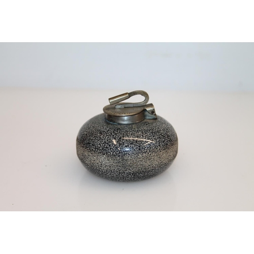 9 - Curling stone inkwell.