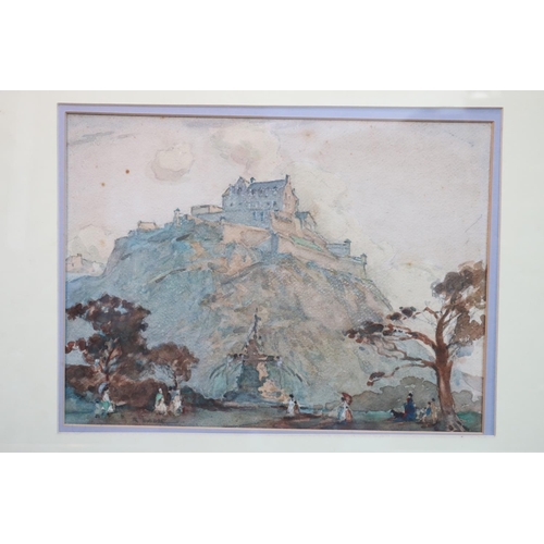 557 - ROBERT EADIE RSW (Scottish 1877-1954), Edinburgh Castle, watercolour, signed lower right, 27cm x 37c... 