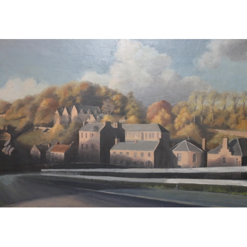 574 - DOROTHY GREEN of Lasswade, three oil paintings to include Ravenscroft Gilmerton, Lasswade Bridge and... 