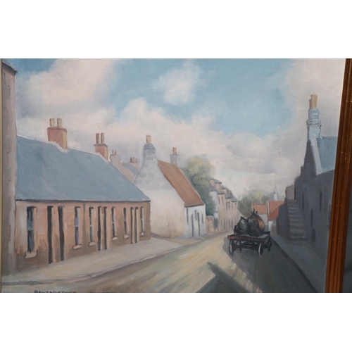 574 - DOROTHY GREEN of Lasswade, three oil paintings to include Ravenscroft Gilmerton, Lasswade Bridge and... 