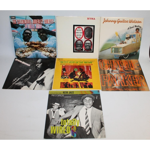 310 - Collection of mainly Jazz and Blues records to include Miles and Monk at Newport, Mile Davis Amandla... 