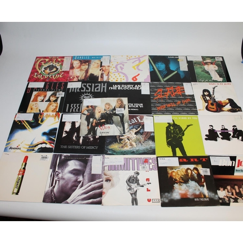 328 - Collection of mainly 80's singles to include Alice Cooper Poison, State 808, Bon Jovi, Guns and Rose... 