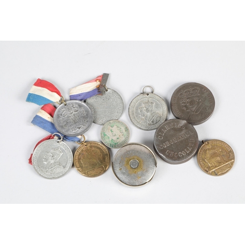 126 - Assorted George V Coronation medals; some with ribbons; together with others