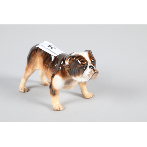 25 - Royal Doulton porcelain model of a Bulldog; HN1047; 8cm high