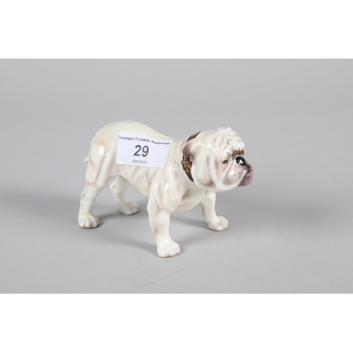 29 - Royal Doulton porcelain model of a standing bulldog; HN1074; 8cm high