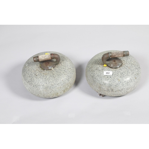 462 - Pair of curling stones 