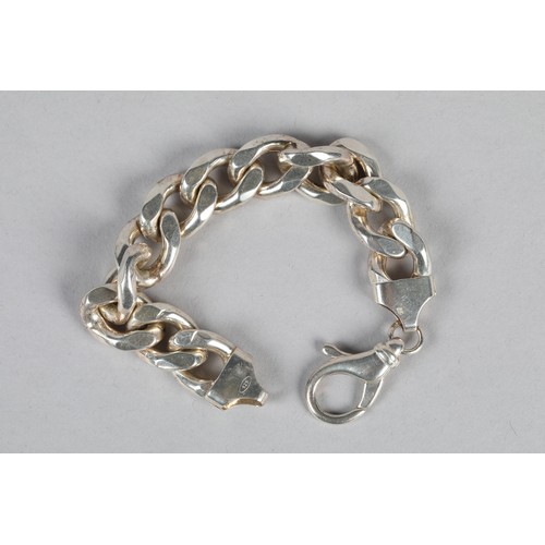 97 - Heavy silver link bracelet 96 g