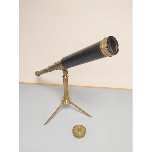 222 - Antique 19th century four draw telescope marked Bulloch Macclesfield. In fitted mahogany case with s... 