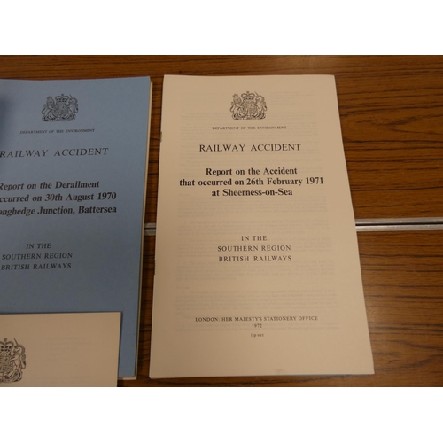 68 - Railway Accident Reports.  40 various, mainly 1970's but incl. Tests on Railway Bridges, 1... 