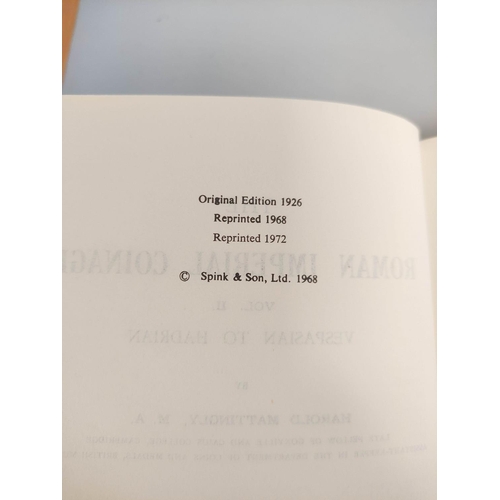 124 - MATTINGLY, SYDENHAM & othrs. Roman Imperial Coinage. 8 vols. only (lacking 6 & 7). Spink, 19... 