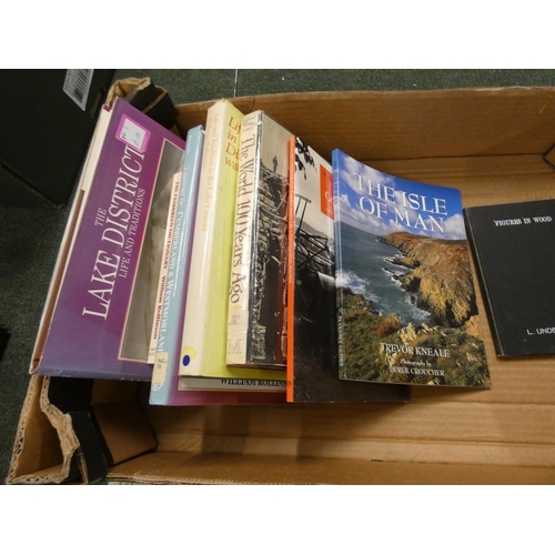 119 - UK Topography.  A carton of books & softback publications incl. Cumbria & Lake Dis... 