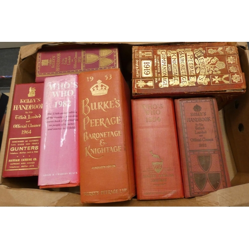 157 - BURKE'S (Pubs).  Peerage, Baronetage & Knightage. 100th ed. in red cloth. 1953; also 6... 