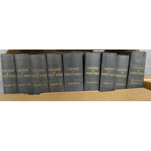 158 - Calendar of Patent Rolls.  28 vols. covering the years 1340-1374, 1385-1461 & 1467-1477. Orig. c... 