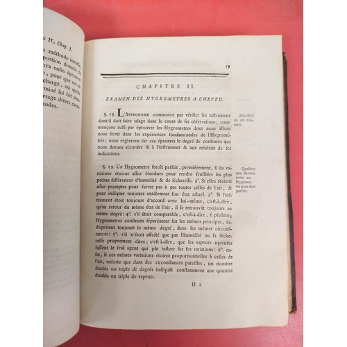 254 - DE SAUSSURE HORACE-BENEDICT.  Essais sur l'Hygrometrie. Half title, eng. vignette & 2 ... 