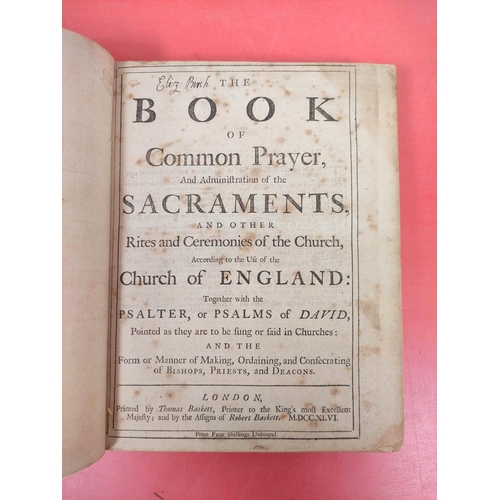 257 - BASKETT THOMAS (Prntr).  The Book of Common Prayer & Administration of the Sacraments,... 