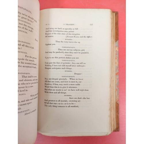 258 - BYRON LORD.  Sardanapalus ... The Two Foscari ... Cain. Half title. Half calf. 1st ed., 1st issue. 1... 