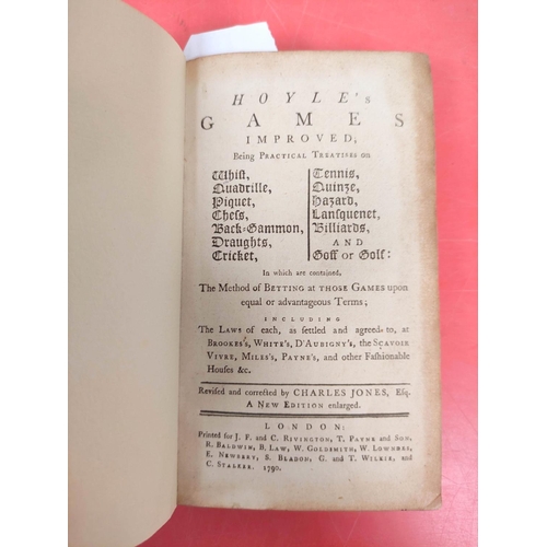 260 - BINDING. JONES CHARLES (Ed).  Hoyle's Games Improved ... in Which are Contained the Method of Bettin... 