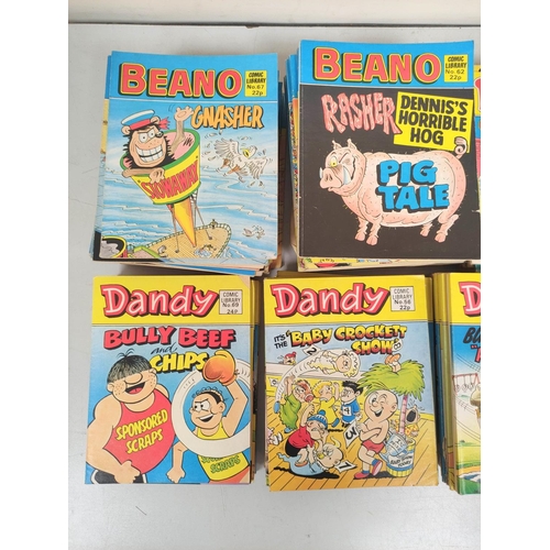 103 - Box containing approximately 85 Dandy & Beano Comic Library comics. 