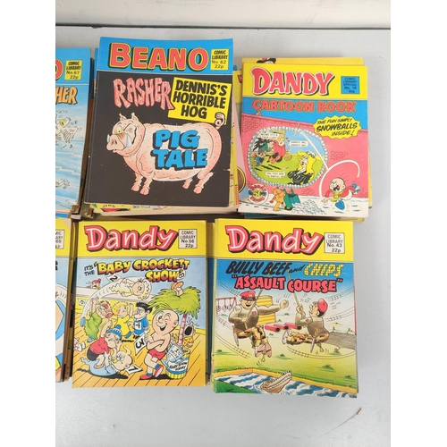 103 - Box containing approximately 85 Dandy & Beano Comic Library comics. 