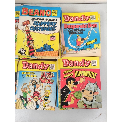 103 - Box containing approximately 85 Dandy & Beano Comic Library comics. 