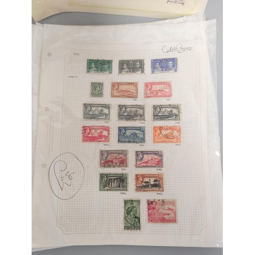 210 - Box containing a large quantity of loose mixed world postage stamp album sheets to include issues fr... 