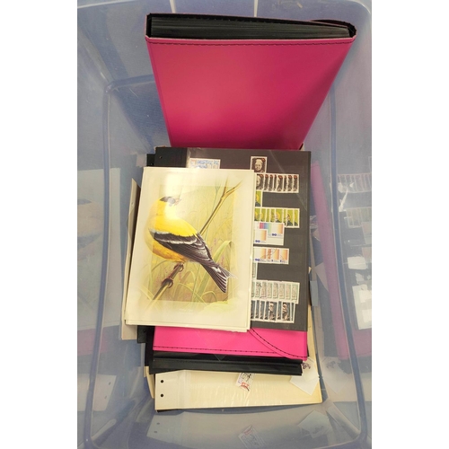 211 - Box containing a large quantity of loose mixed world postage stamp album sheets and first day covers... 