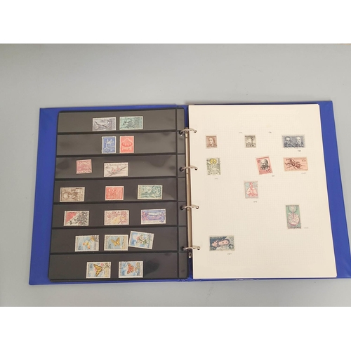 212 - Box containing thirteen stamp albums comprising mostly of late 20th century world issues. 