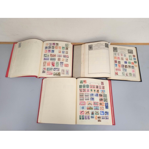 213 - Three collector's postage stamp albums comprising chiefly of Commonwealth and World issues. To inclu... 