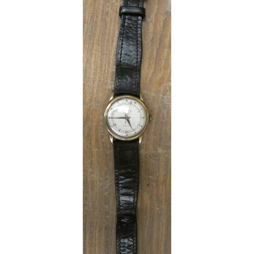 28 - 9ct gold gent's Roamer watch (a/f).