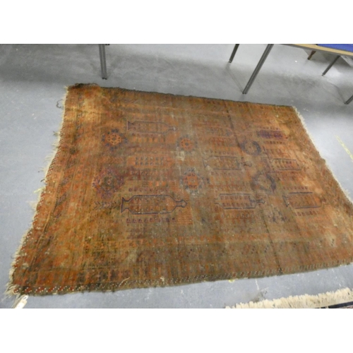 55 - Large antique Turkish rug.