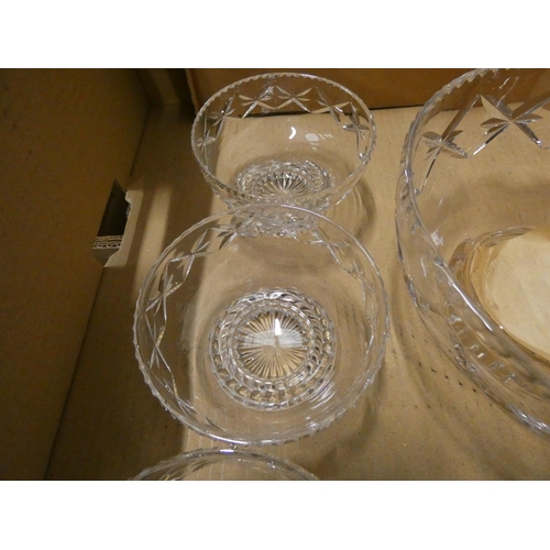 57 - Various crystal glasses including six tumblers etc.