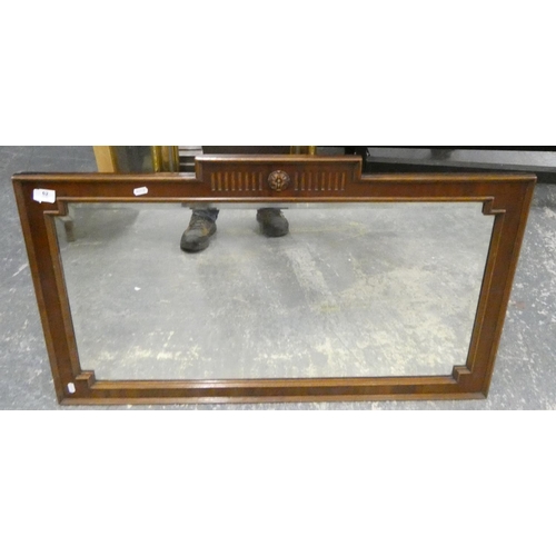 62 - Large over mantel wall mirror.